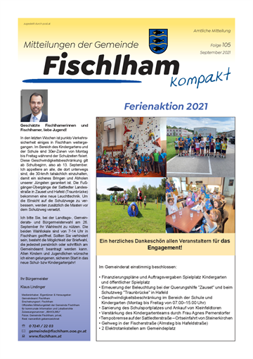 Folge 105 - September 2021 Fischlham kompakt